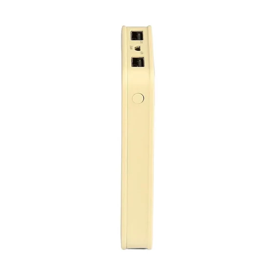 V-TAC sárga, 5000mAh powerbank, jelzőfénnyel - SKU 8196