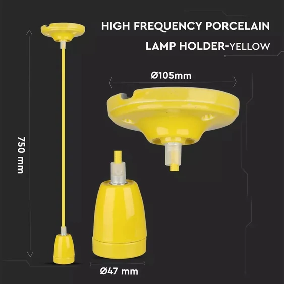 Porcelan Lamp Pendant Yellow