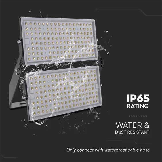 V-TAC SHP 500W LED reflektor, 135 Lm/W, 1 méter kábel, hideg fehér - SKU 97212