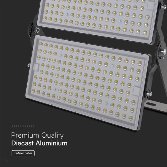 V-TAC SHP 500W LED reflektor, 135 Lm/W, 1 méter kábel, hideg fehér - SKU 97212