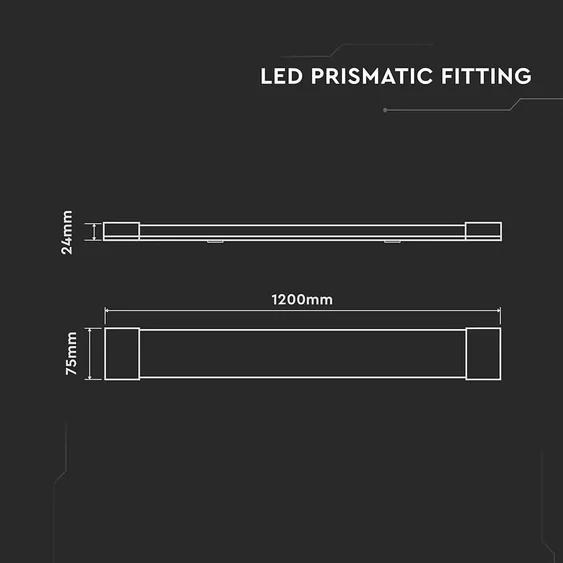 V-TAC EVO bútor, - és pultvilágító LED lámpa 120cm 30W hideg fehér, 60cm kábellel - SKU 20364