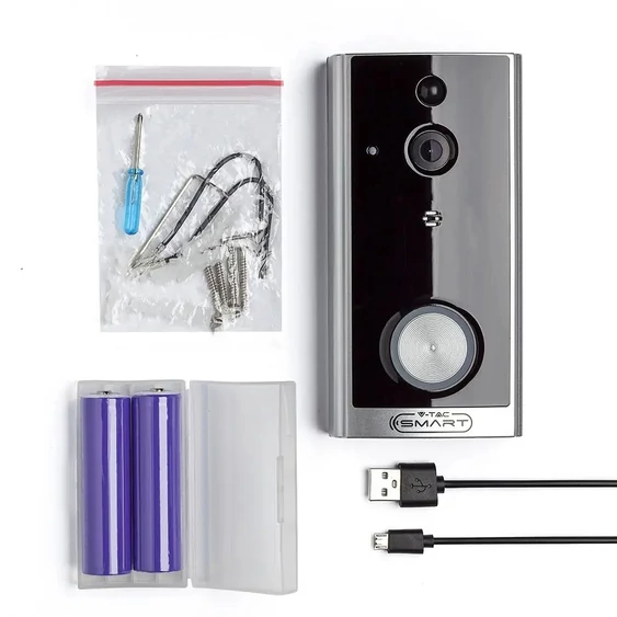 V-TAC Smart - kapucsengő, kamerával, hangszóróval - SKU 8355
