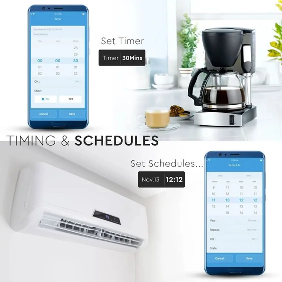 V-TAC Smart - okostelefonnal kapcsolható, WiFi-s, konnektor, dugalj - SKU 8415