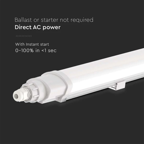 V-TAC sorolható 18W beépített LED-es 60cm armatúra, természetes fehér, IP65 (L-széria) - SKU 23087
