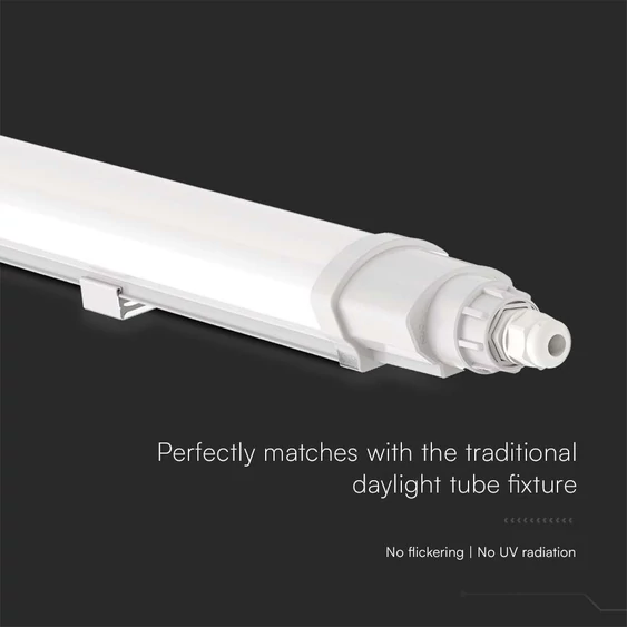 V-TAC sorolható 36W beépített LED-es 120cm armatúra, természetes fehér, IP65 (L-széria) - SKU 23083