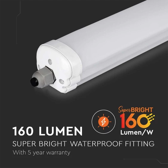 V-TAC LED lámpa 120cm 24W IP65 hideg fehér, 160 Lm/W (X-széria) - SKU 216486