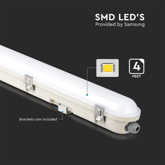 V-TAC LED lámpa 120cm 36W IP65, szenzorral, hideg fehér, 120 Lm/W (M-széria) - SKU 20469
