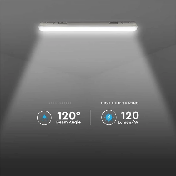 V-TAC LED lámpa 120cm 60W IP65 természetes fehér, 120 Lm/W (M-széria) - SKU 20473