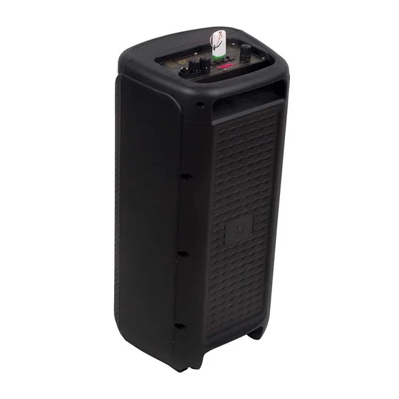 V-TAC Soundor 20W Bluetooth hordozható hangszóró LED világítással, 2x6 inch, mikrofonnal - SKU 7676