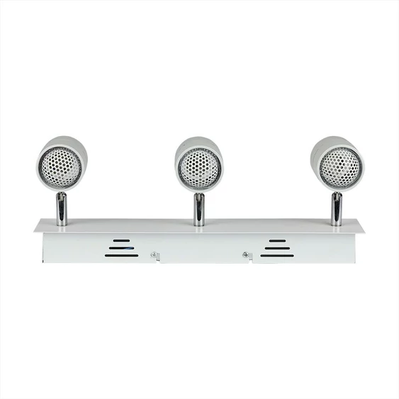 3*GU10 Surface Mount Fitting White Body