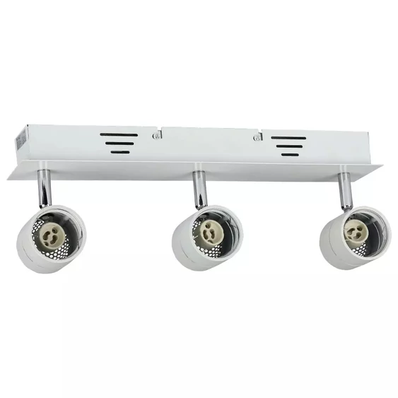 3*GU10 Surface Mount Fitting White Body
