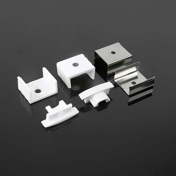 V-TAC süllyeszthető alumínium LED szalag profil fehér fedlappal 2m - SKU 10320