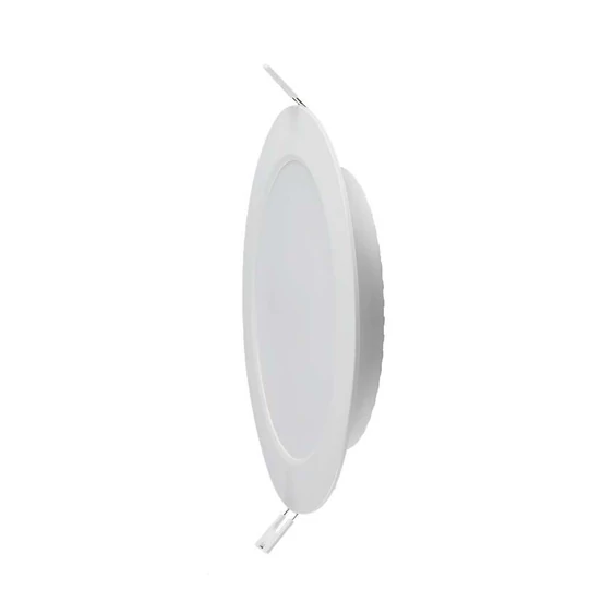V-TAC süllyeszthető, műanyag IP20, kerek LED panel 18W, hideg fehér - SKU 7866