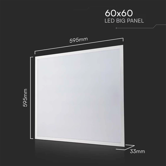 V-TAC süllyeszthető LED panel hideg fehér 40W 60 x 60cm, Philips tápegységgel - SKU 23823