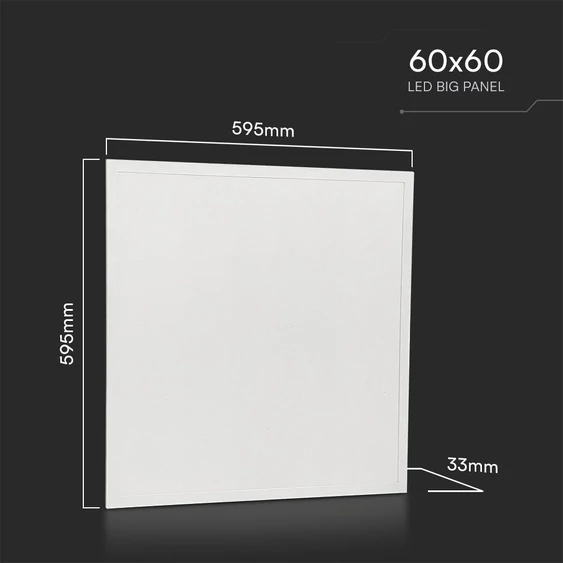 V-TAC süllyeszthető LED panel természetes fehér 25W 60 x 60cm, 180 Lm/W, Back-Lit - SKU 23393