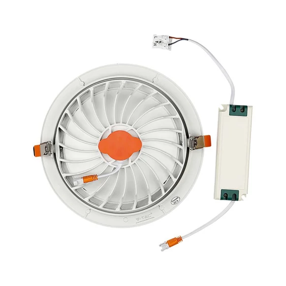 V-TAC süllyeszthető LED SMD mélysugárzó lámpa 20W meleg fehér, 90 Lm/W - SKU 21842