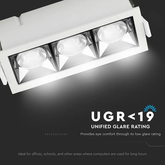 V-TAC süllyeszthető 12° mélysugárzó LED lámpa 12W hideg fehér - SKU 973