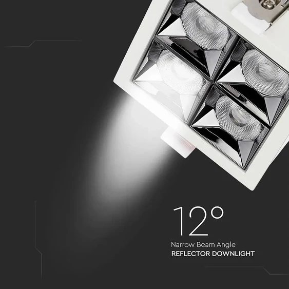 V-TAC süllyeszthető 12° mélysugárzó LED lámpa 16W hideg fehér - SKU 976