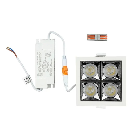 V-TAC süllyeszthető 12° mélysugárzó LED lámpa 16W hideg fehér - SKU 976