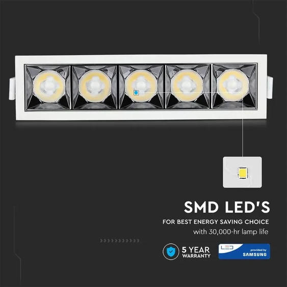 V-TAC süllyeszthető 12° mélysugárzó LED lámpa 20W hideg fehér - SKU 979