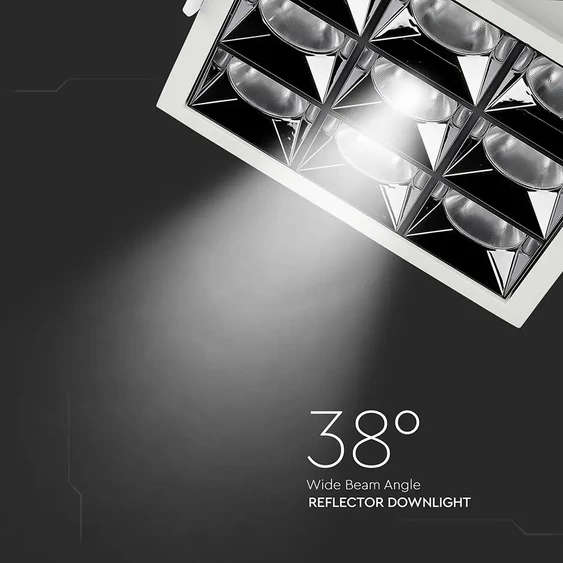 V-TAC süllyeszthető 38° mélysugárzó LED lámpa 36W hideg fehér - SKU 997