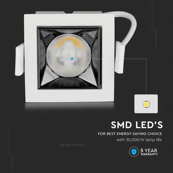 V-TAC süllyeszthető 38° mélysugárzó LED lámpa 4W meleg fehér - SKU 987