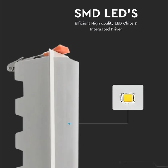 V-TAC süllyeszthető mennyezeti hosszúkás LED panel 10W hideg fehér - SKU 6412