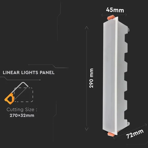 20W LED Linear Light White 6000K - NEW