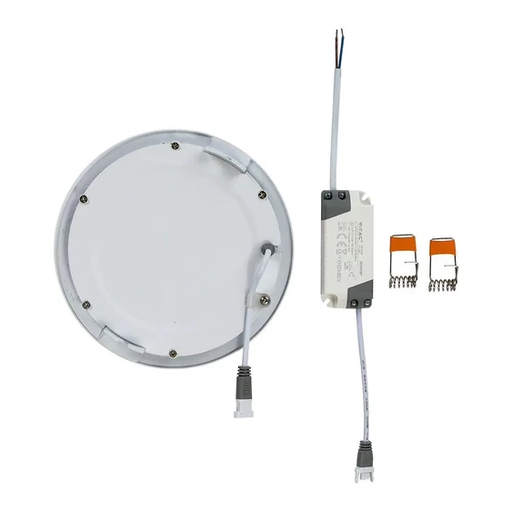 V-TAC süllyeszthető mennyezeti kerek LED panel 12W meleg fehér - SKU 4857
