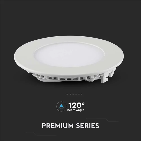 V-TAC süllyeszthető kerek fémházas LED panel 18W meleg fehér - SKU 214860