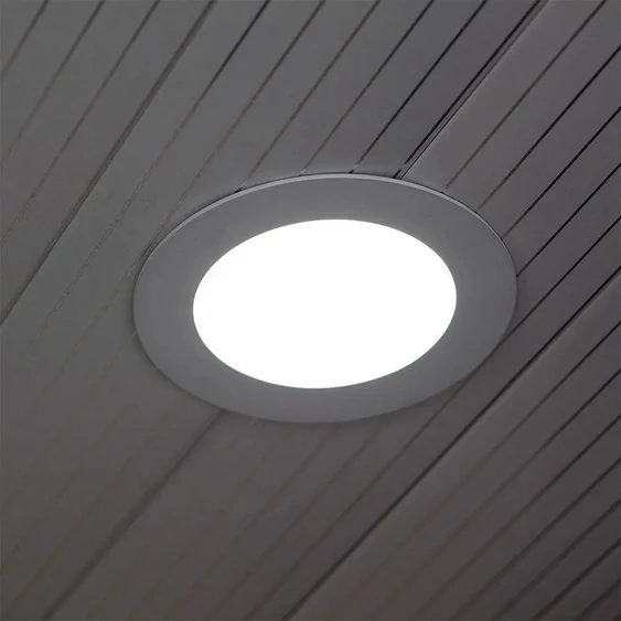 V-TAC süllyeszthető mennyezeti kerek LED panel 6W hideg fehér - SKU 4856