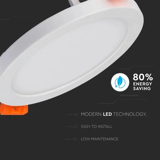 V-TAC süllyeszthető mennyezeti kerek LED panel vékony kerettel 29W hideg fehér - SKU 4942