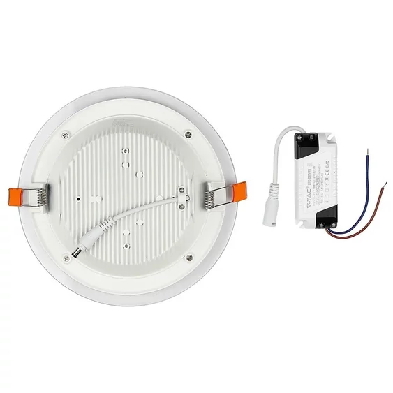 18W LED Panel Downlight Glass - Round  6400K