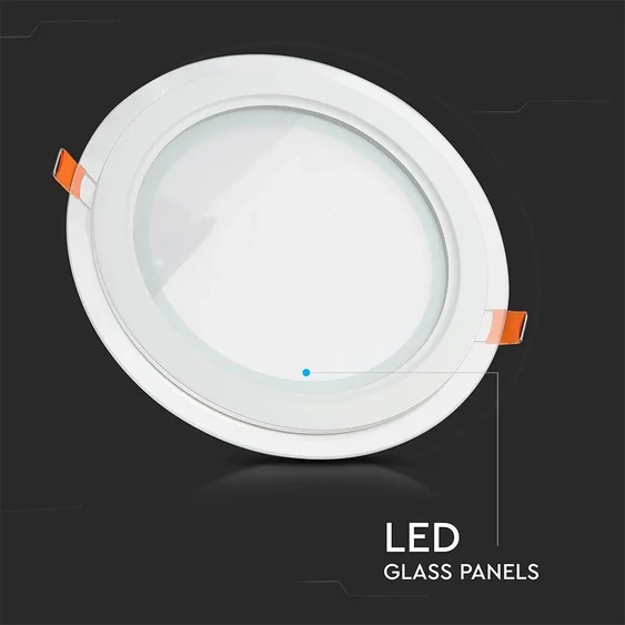 18W LED Panel Downlight Glass - Round  4000K