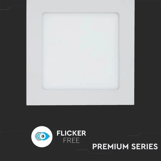 V-TAC süllyeszthető mennyezeti szögletes LED panel 12W meleg fehér - SKU 4866