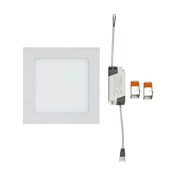 V-TAC süllyeszthető mennyezeti szögletes LED panel 12W meleg fehér - SKU 4866