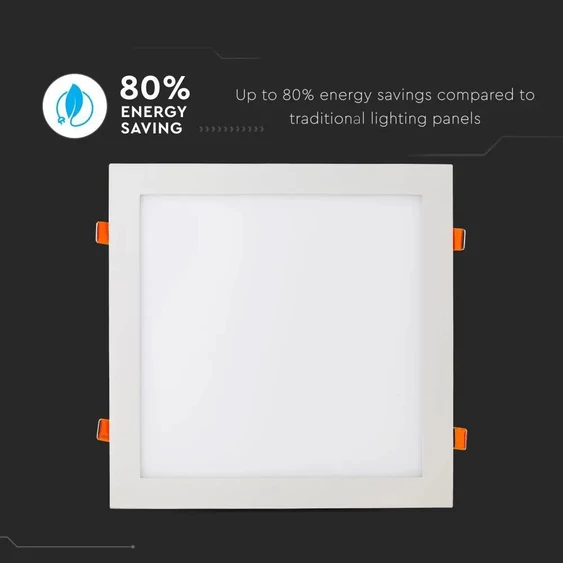 V-TAC süllyeszthető mennyezeti szögletes LED panel 36W természetes fehér - SKU 6430