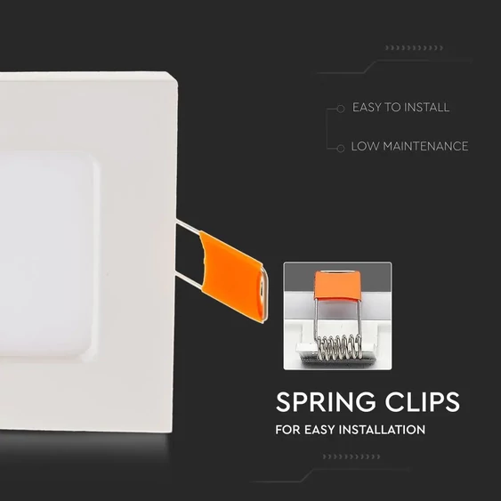 3W LED Premium Panel Downlight - Square 6000K