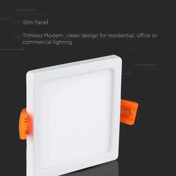 V-TAC süllyeszthető mennyezeti szögletes LED panel vékony kerettel 29W természetes fehér - SKU 5032