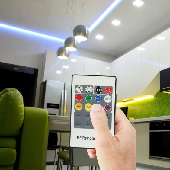 V-TAC szinkronizálható dimmelhető vezérlő távirányítóval RGB LED szalaghoz (kicsi) - SKU 3340