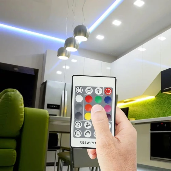 V-TAC szinkronizálható dimmelhető vezérlő távirányítóval RGB+W LED szalaghoz - SKU 3338