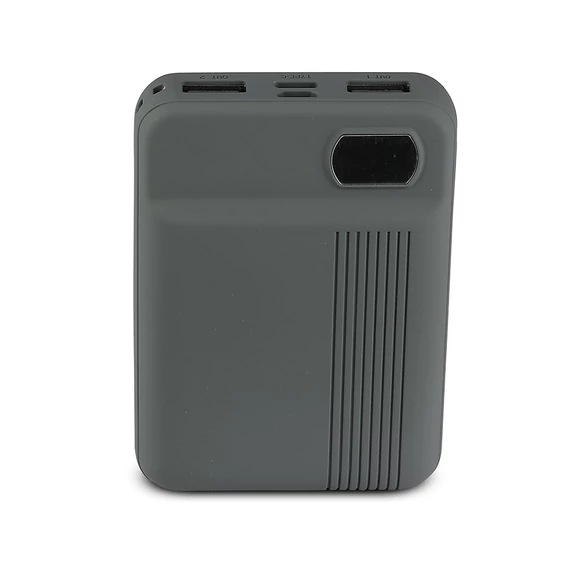 V-TAC szürke, 10000mAh powerbank, kijelzővel - SKU 8852
