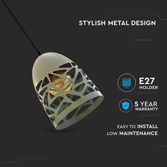 Pendant Light Matt Grey With Matt Grey