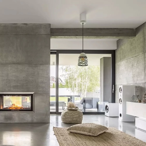 Pendant Light Matt Grey With Matt Grey