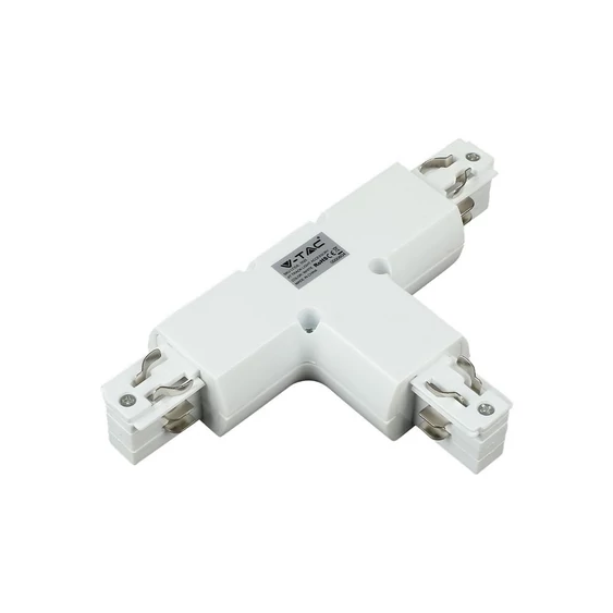 V-TAC T alakú tracklight sín csatlakozó, fehér - SKU 3525