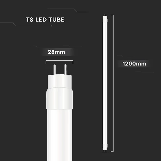 V-TAC T8 LED fénycső 120cm 16.5W hideg fehér, 112 lm/W - SKU 23873