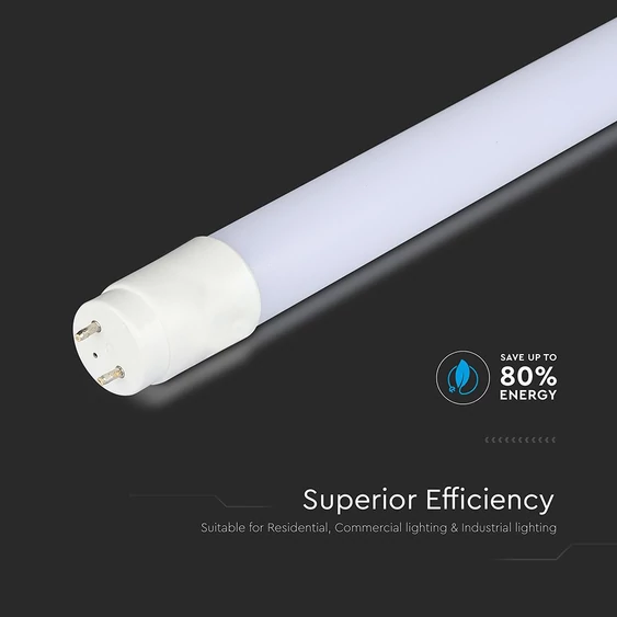 V-TAC T8 LED fénycső 120cm 16.5W hideg fehér, 112 lm/W - SKU 23873