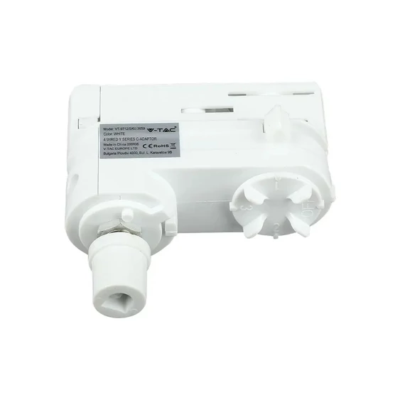 V-TAC tracklight sín adapter, fehér - SKU 3659