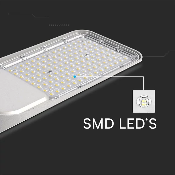 V-TAC utcai LED lámpa, térvilágító alkonyszenzoros lámpatest 100W természetes fehér - SKU 2120434