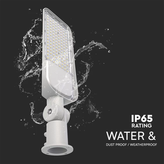 V-TAC utcai LED lámpa, térvilágító alkonyszenzoros lámpatest 100W természetes fehér - SKU 2120434